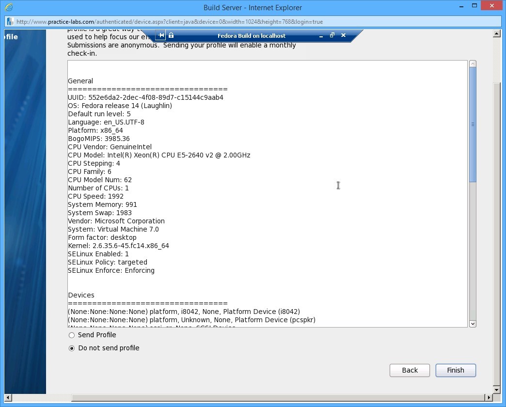 Practice Labs screenshot.
